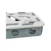 Interaktivní hra pro kočky Hole'n'Roll – box, ø 30 × 7.5 cm, filc, šedá