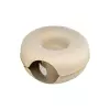 Filcová boudička - donut, ø 60 cm, s hračkou, béžová
