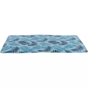 Chladící podložka design Palmový list, 65 x 50 cm, světlemodrá