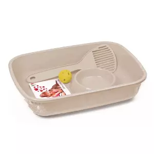 WC WELCOME kitten set béžový