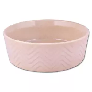 Keramická miska Zig Zag 18cm písková 1,2l