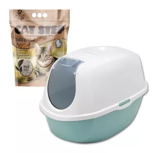 SET WC SMART CAT, sv.modrá + zdarma Cat Step Tofu Original 6 l