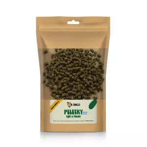 DINGO peletky ryba s řasou, 150g