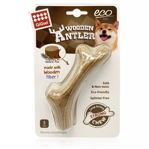 GiGwi Žvýkací parůžky (Wooden Antler), S