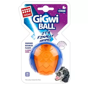 GiGwi Ball míček M transparentní modro/oranžový