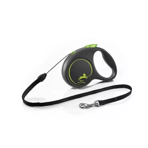 Flexi Black Design S lanko 5m/12kg zelená
