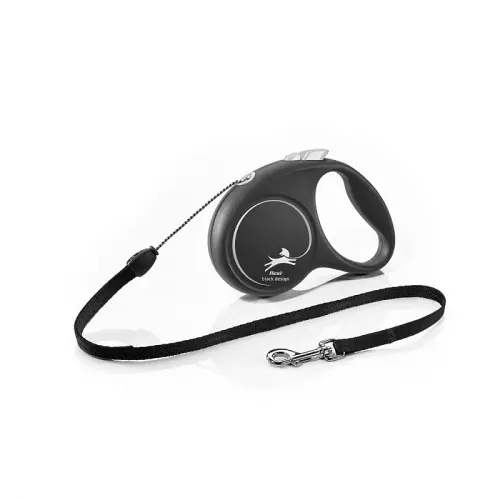 Flexi Black Design S lanko 5m/12kg černá