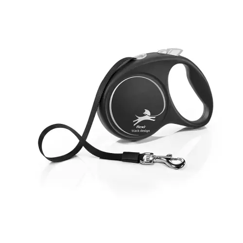 Flexi Black Design L pásek 5m/50kg černá