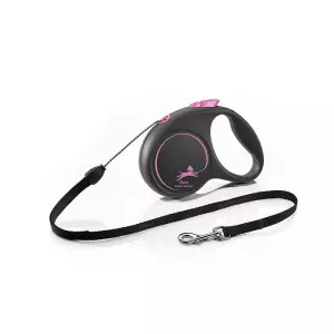 Flexi Black Design S lanko 5m/12kg růžová