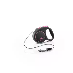 Flexi Black Design XS lanko 3m/8kg růžová