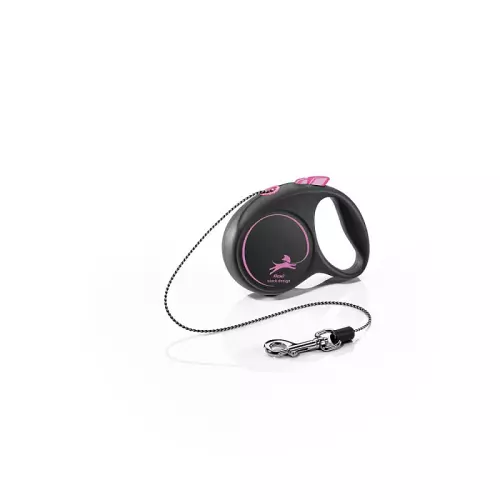 Flexi Black Design XS lanko 3m/8kg růžová