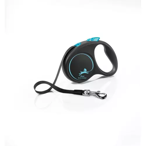 Flexi Black Design S pásek 5m/15kg modrá