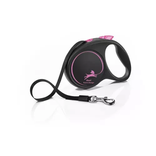 Flexi Black Design M pásek 5m/25kg růžová